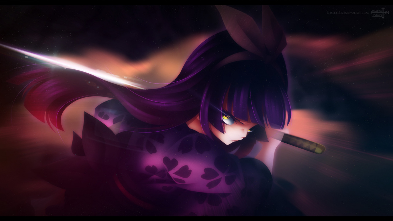 Personnage D'anime Fille Aux Cheveux Violets. Wallpaper in 1280x720 Resolution