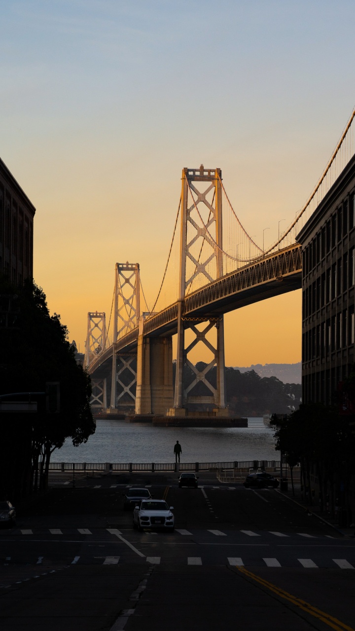 San Francisco Oakland Bay Bridge, Infrastructure, Eau, Bâtiment, Pont en Poutre. Wallpaper in 720x1280 Resolution