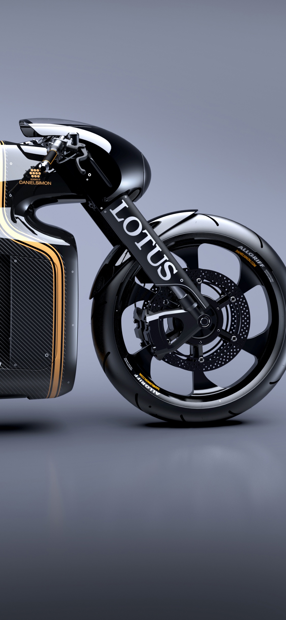 Black and Silver Sports Bike. Wallpaper in 1125x2436 Resolution