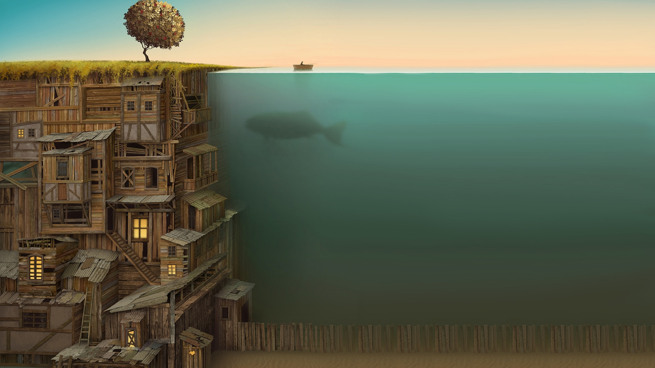 Edificio de Hormigón Marrón Cerca Del Cuerpo de Agua Durante el Día. Wallpaper in 1280x720 Resolution