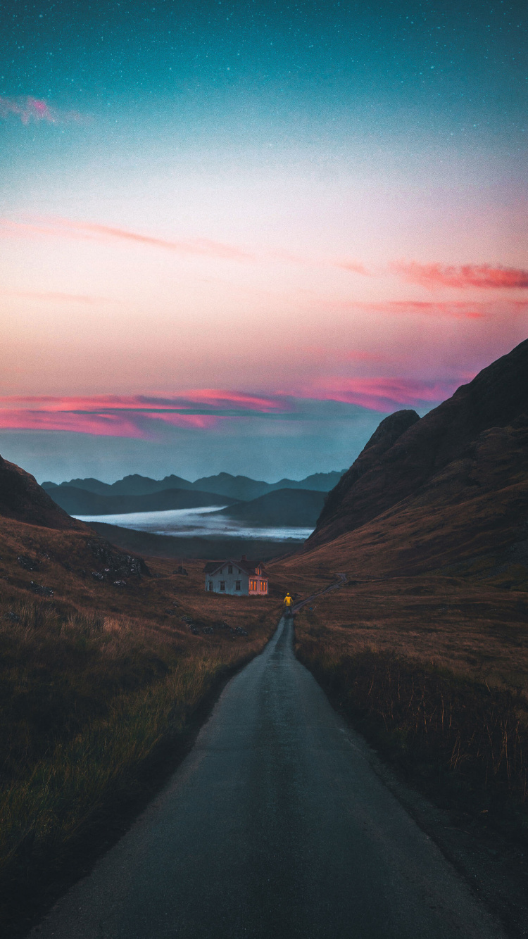 Nature, Landscape, Wall, Painting, Cloud. Wallpaper in 750x1334 Resolution