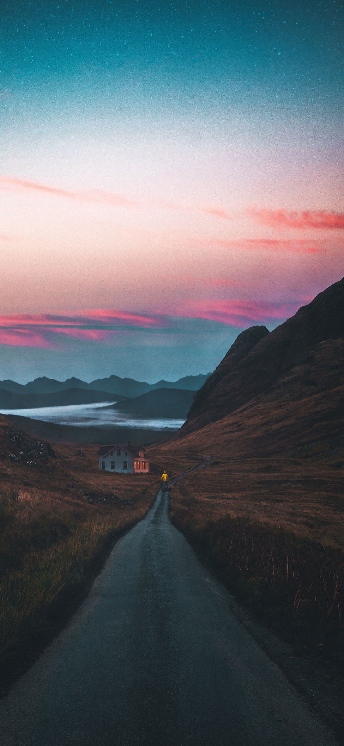 Nature, Mur, Paysage Naturel, Afterglow, Asphalt. Wallpaper in 1125x2436 Resolution