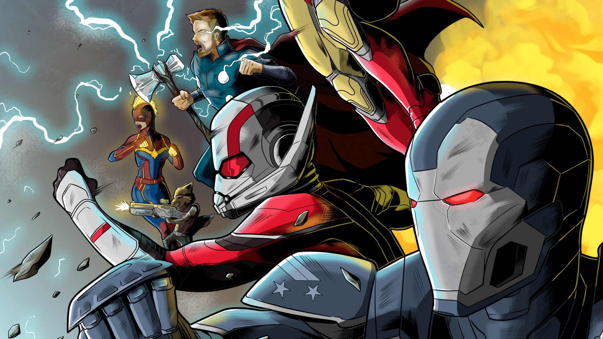 Red Haired Male Anime Character. Wallpaper in 1920x1080 Resolution