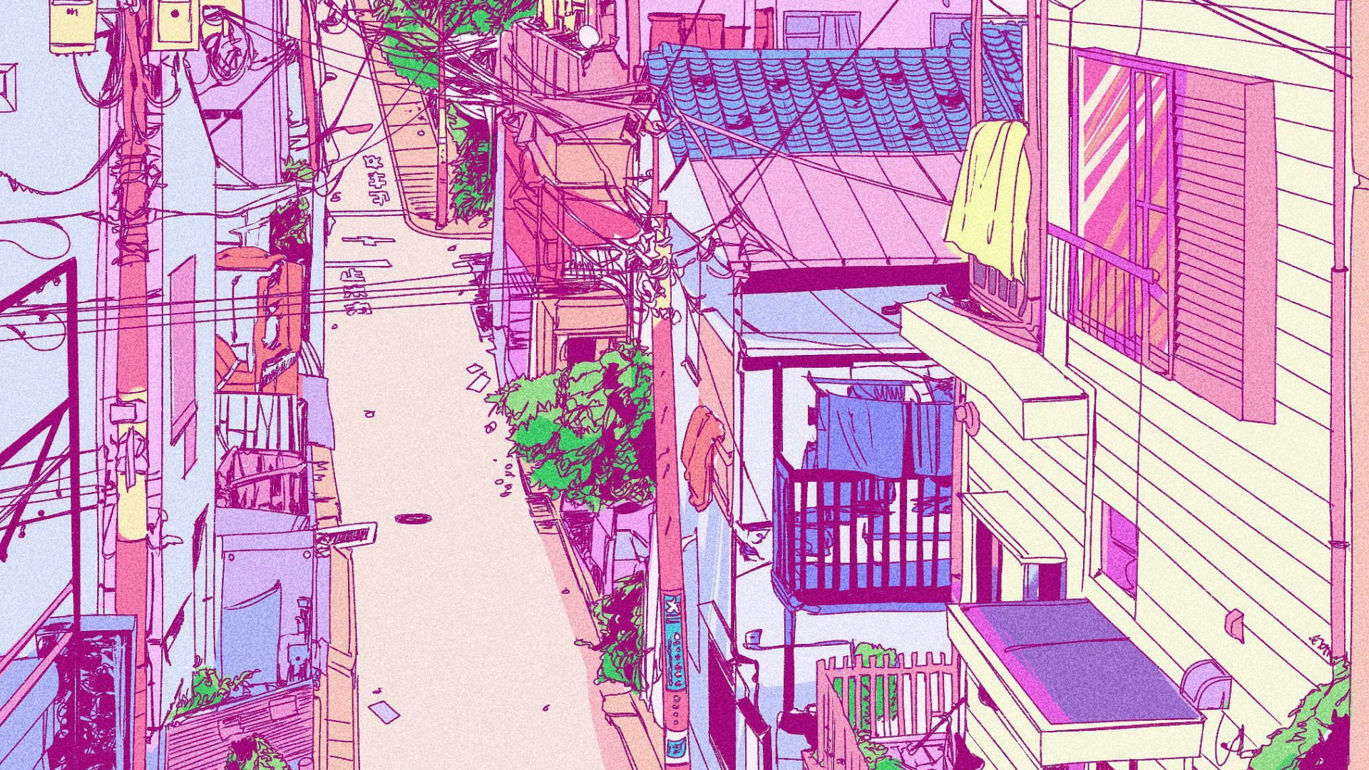 日本, 绘画, 美学, 艺术, 卡通 壁纸 1920x1080 允许