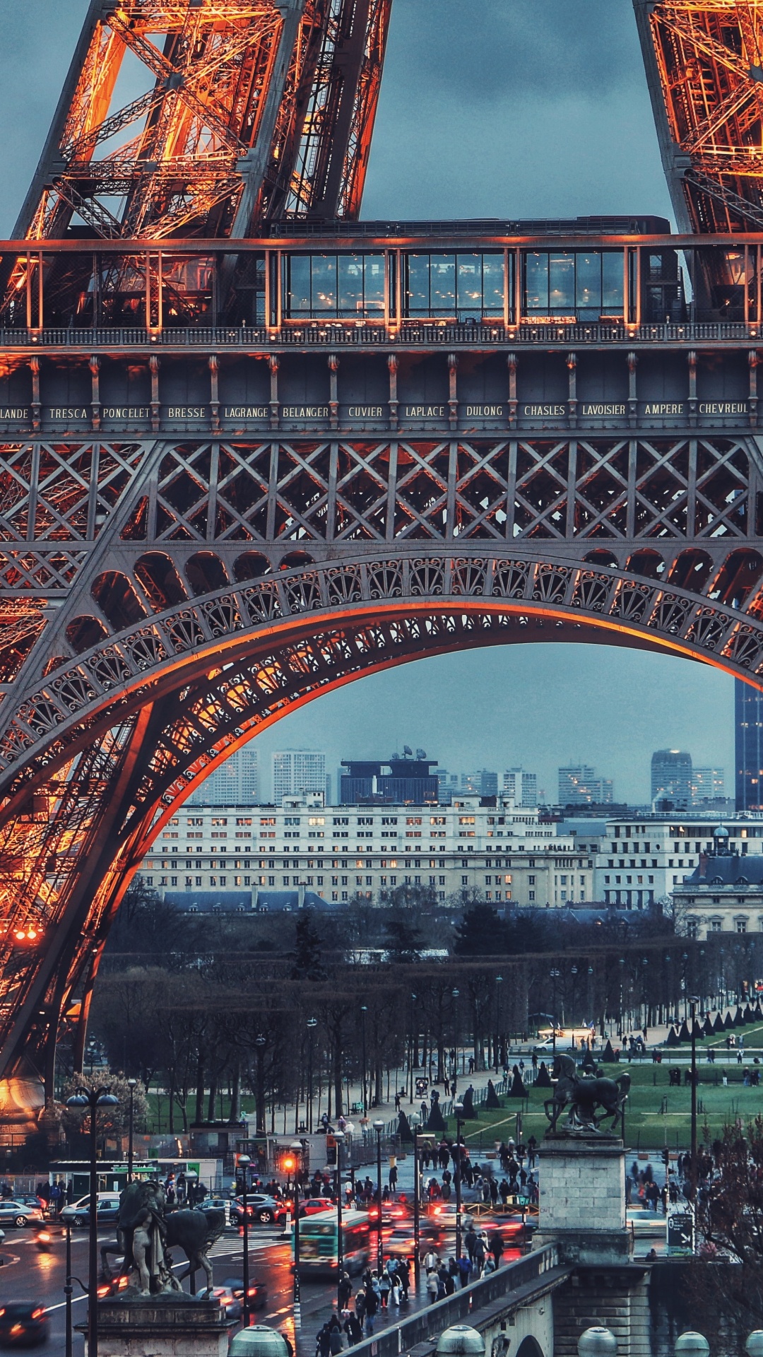 Paris, Eiffel Tower, Trocadro Gardens, Cloud, Building. Wallpaper in 1080x1920 Resolution