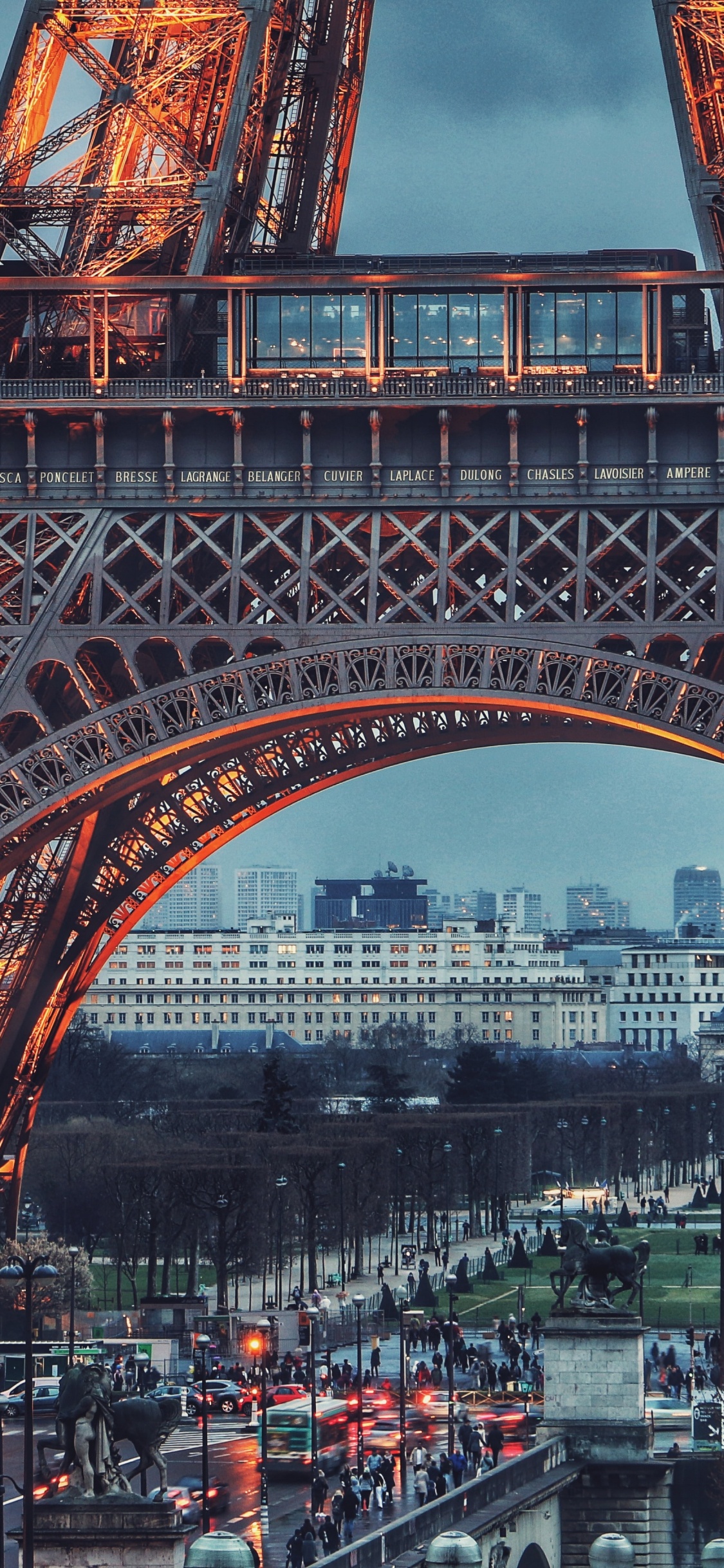 Paris, Eiffel Tower, Trocadro Gardens, Cloud, Building. Wallpaper in 1125x2436 Resolution