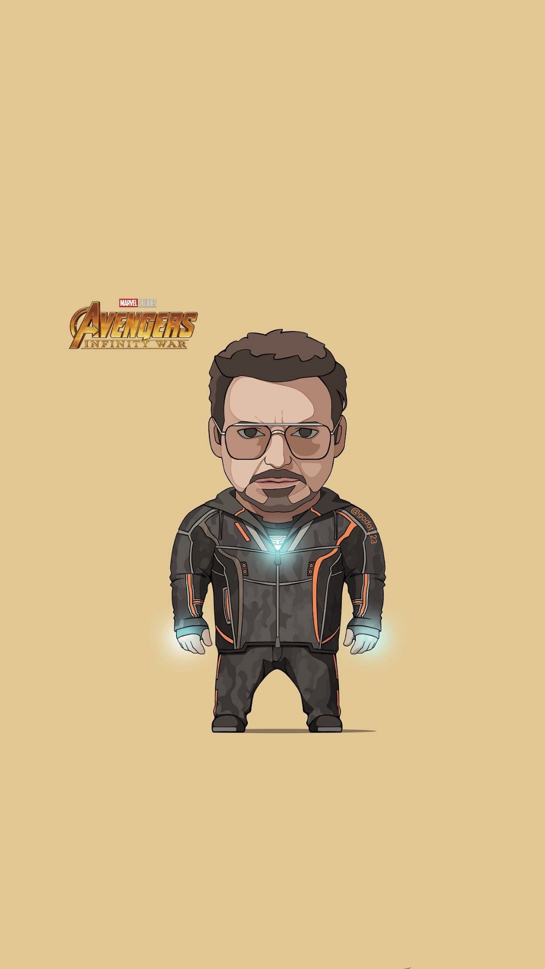 Cartoon, Iron Man, Captain America, Black Panther, Superhelden. Wallpaper in 1080x1920 Resolution