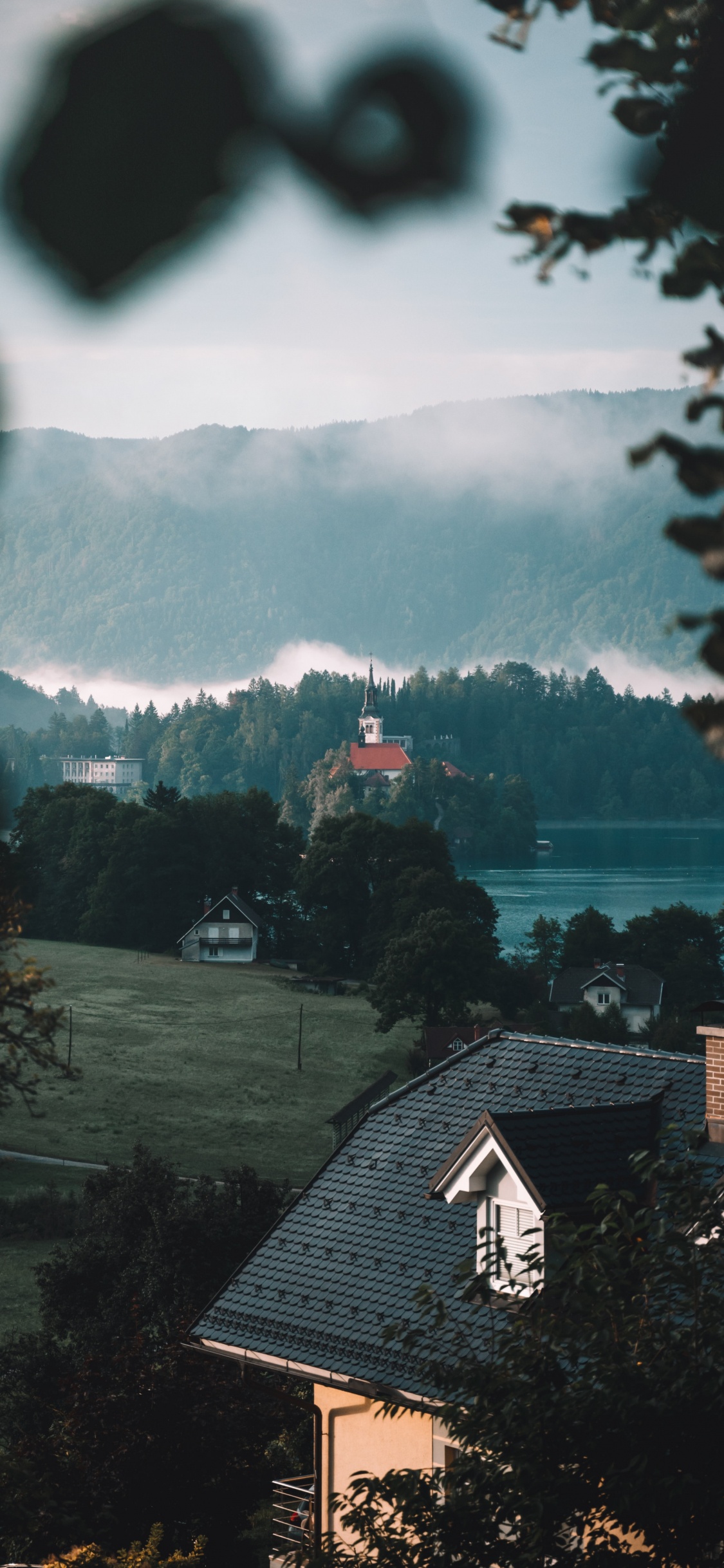 Lake Bled, Lake, Cloud, Tree, Atmosphere. Wallpaper in 1125x2436 Resolution