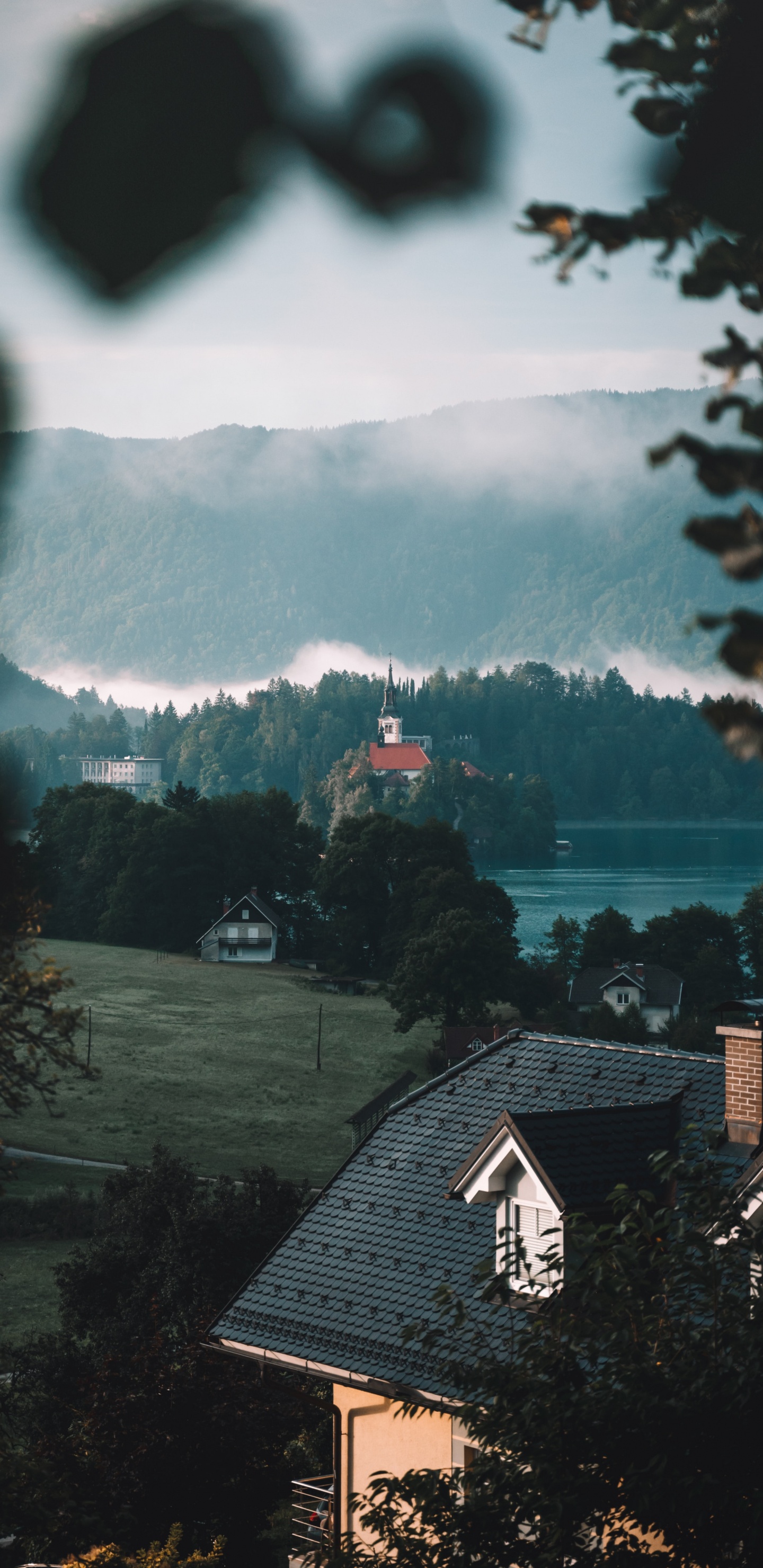 Bleder See, See, Cloud, Baum, Atmosphäre. Wallpaper in 1440x2960 Resolution