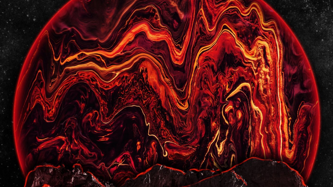 Darkness, Illustration, Lava, Heat, Landscape. Wallpaper in 1280x720 Resolution