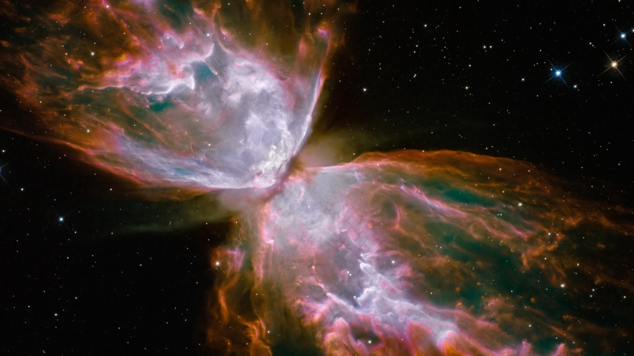哈勃太空望远镜, NGC 6302, 螺旋星云, 宇宙, 外层空间 壁纸 1280x720 允许
