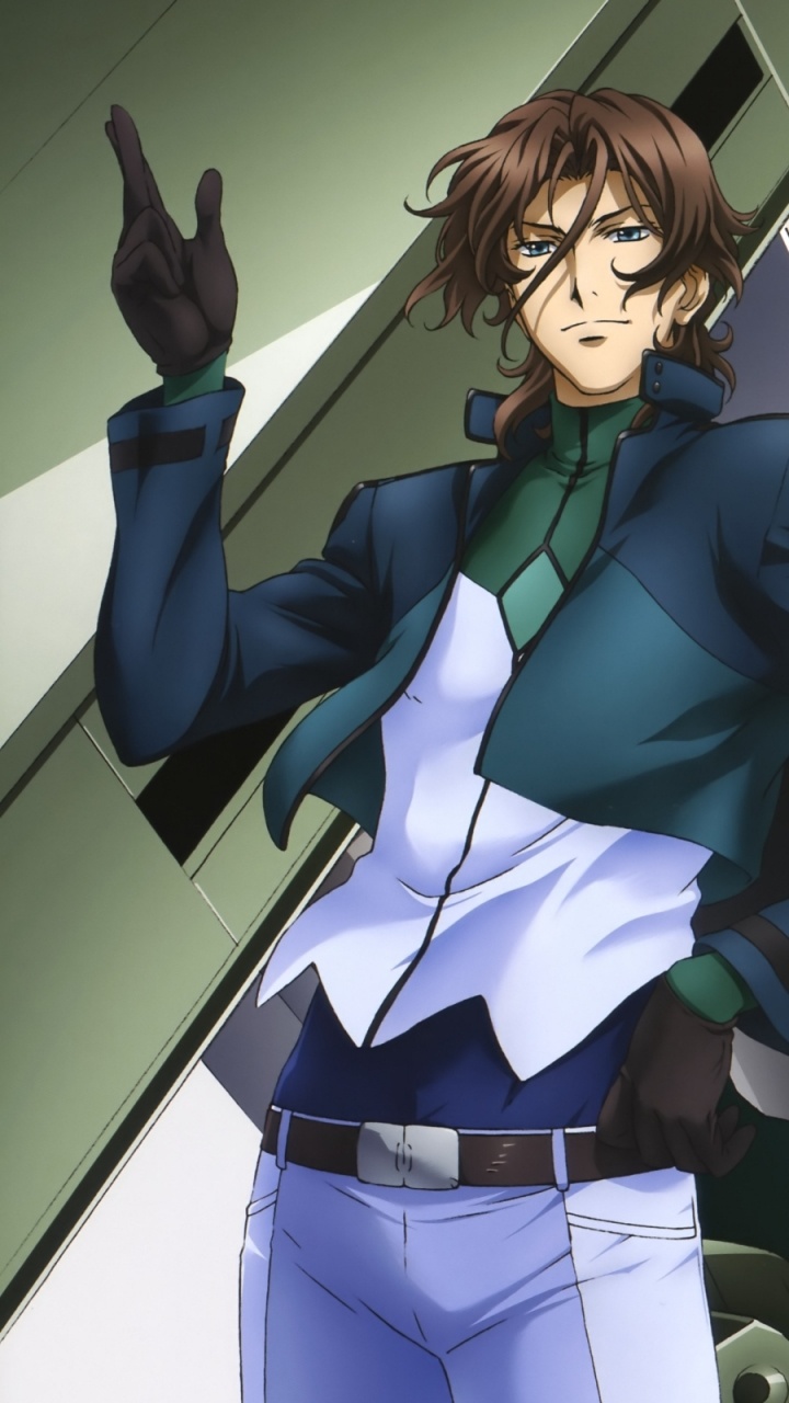 Frau in Blauem Blazer Und Weißer Hose Anime-Charakter. Wallpaper in 720x1280 Resolution