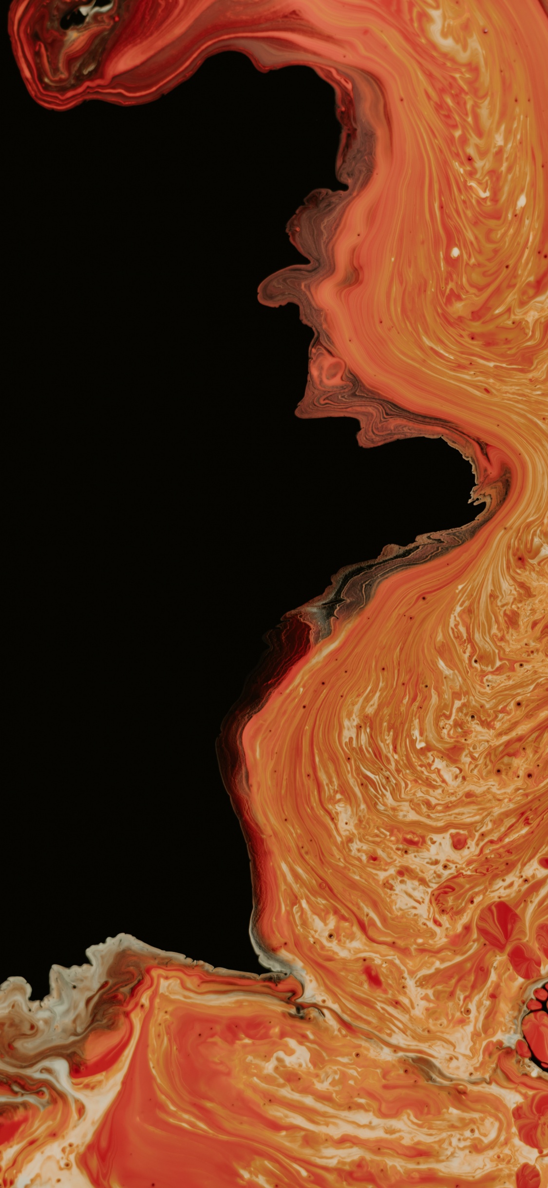 Blaue Und Weiße Abstrakte Malerei. Wallpaper in 1125x2436 Resolution