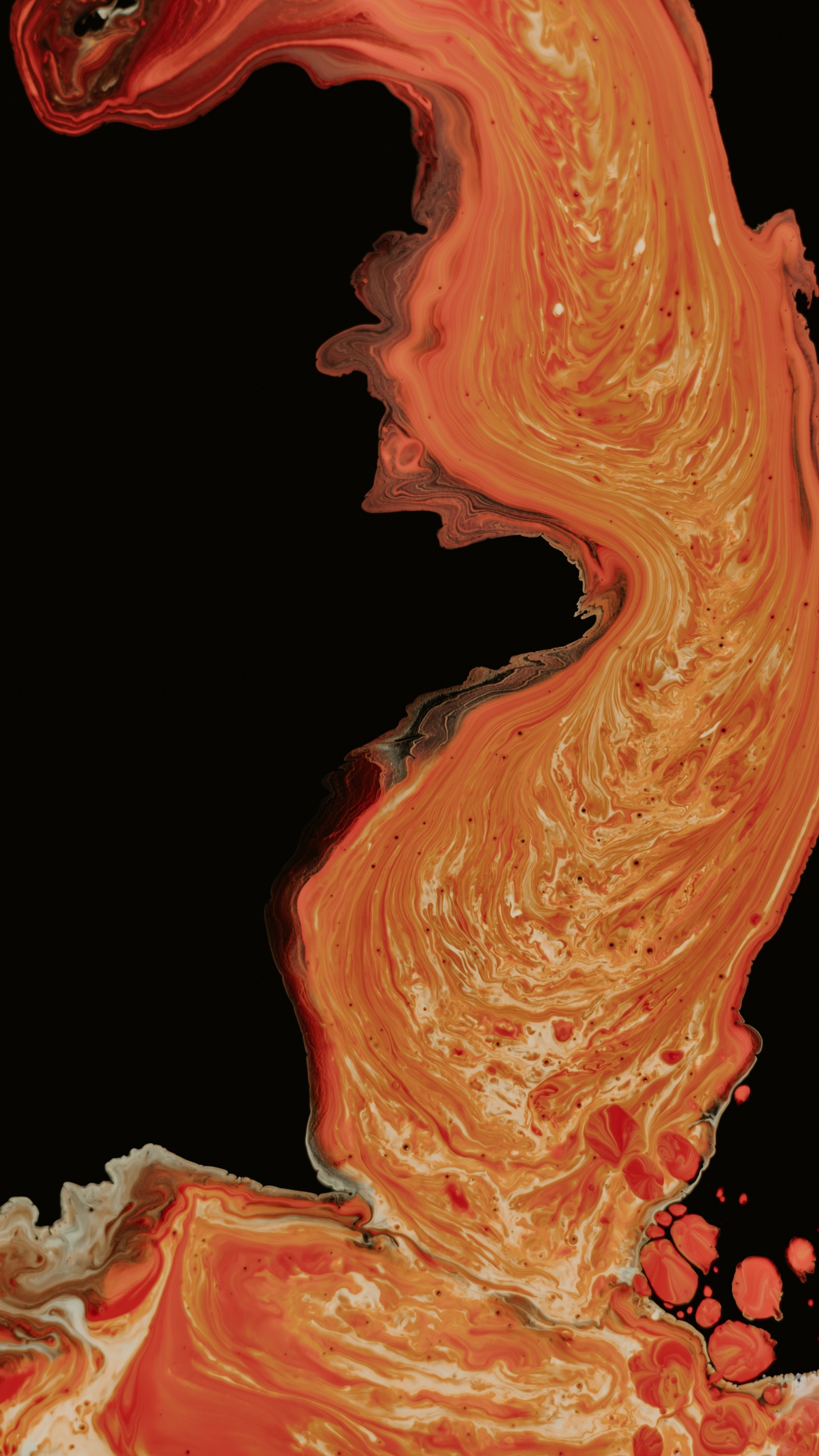 艺术, 抽象艺术, 橙色 壁纸 1440x2560 允许