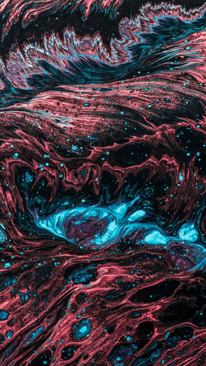 Red and Blue Abstract Painting. Wallpaper in 720x1280 Resolution