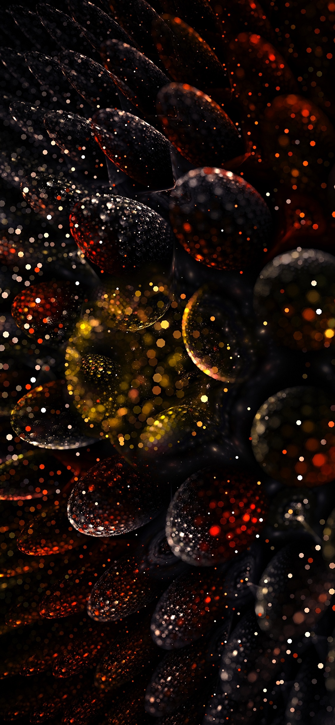 Fruta Verde y Roja Con Gotas de Agua. Wallpaper in 1125x2436 Resolution