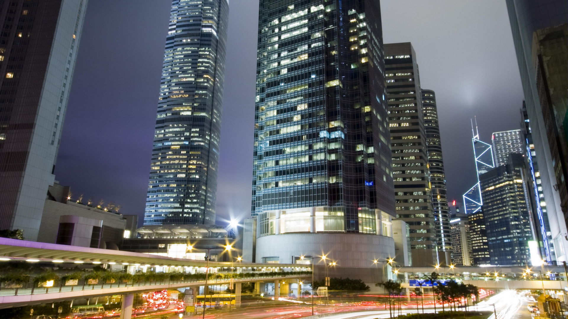 Time Lapse Photography of City During Night Time. Wallpaper in 1920x1080 Resolution