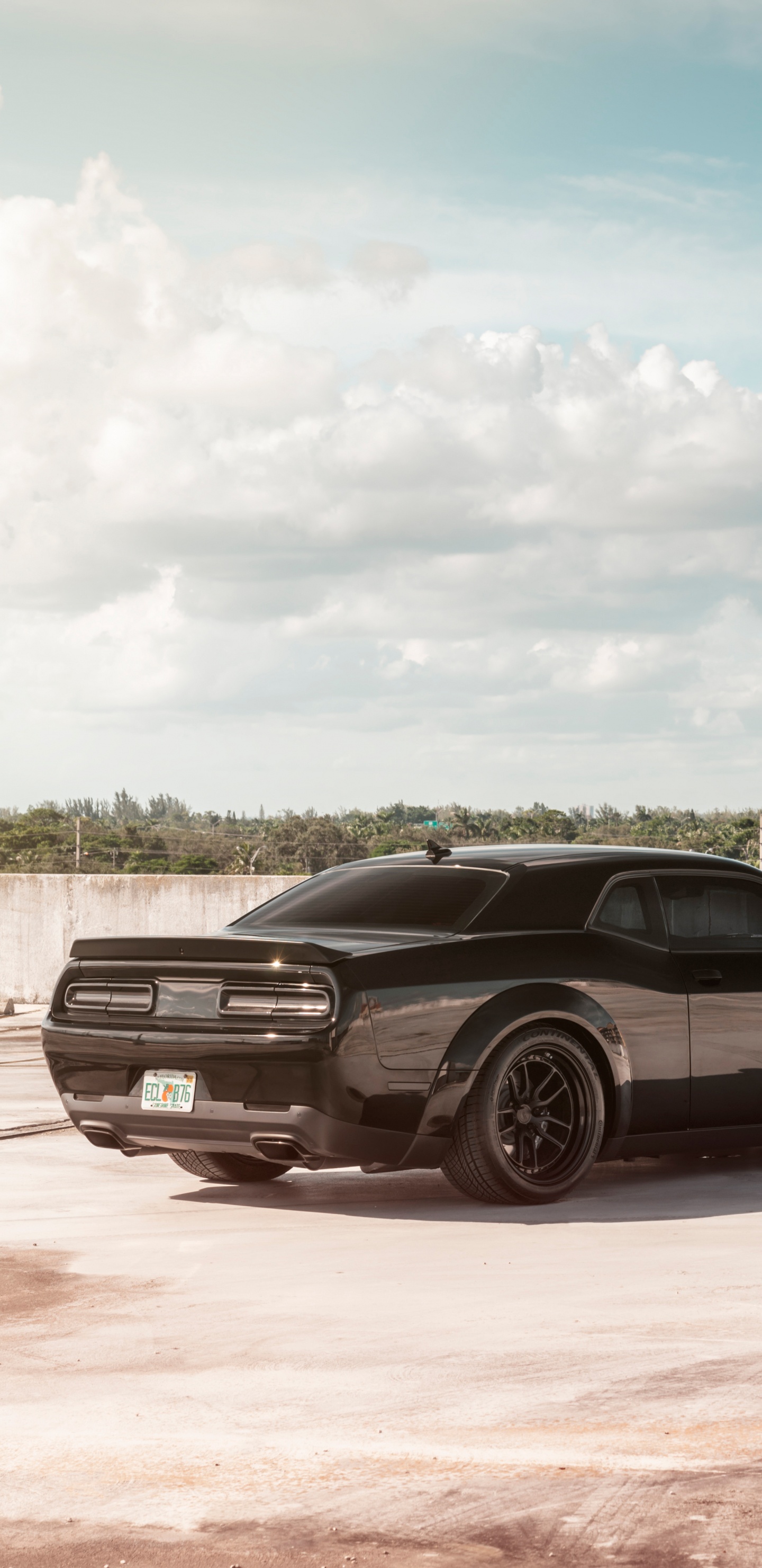 Black Coupe Parked Beside Gray Wooden Fence During Daytime. Wallpaper in 1440x2960 Resolution