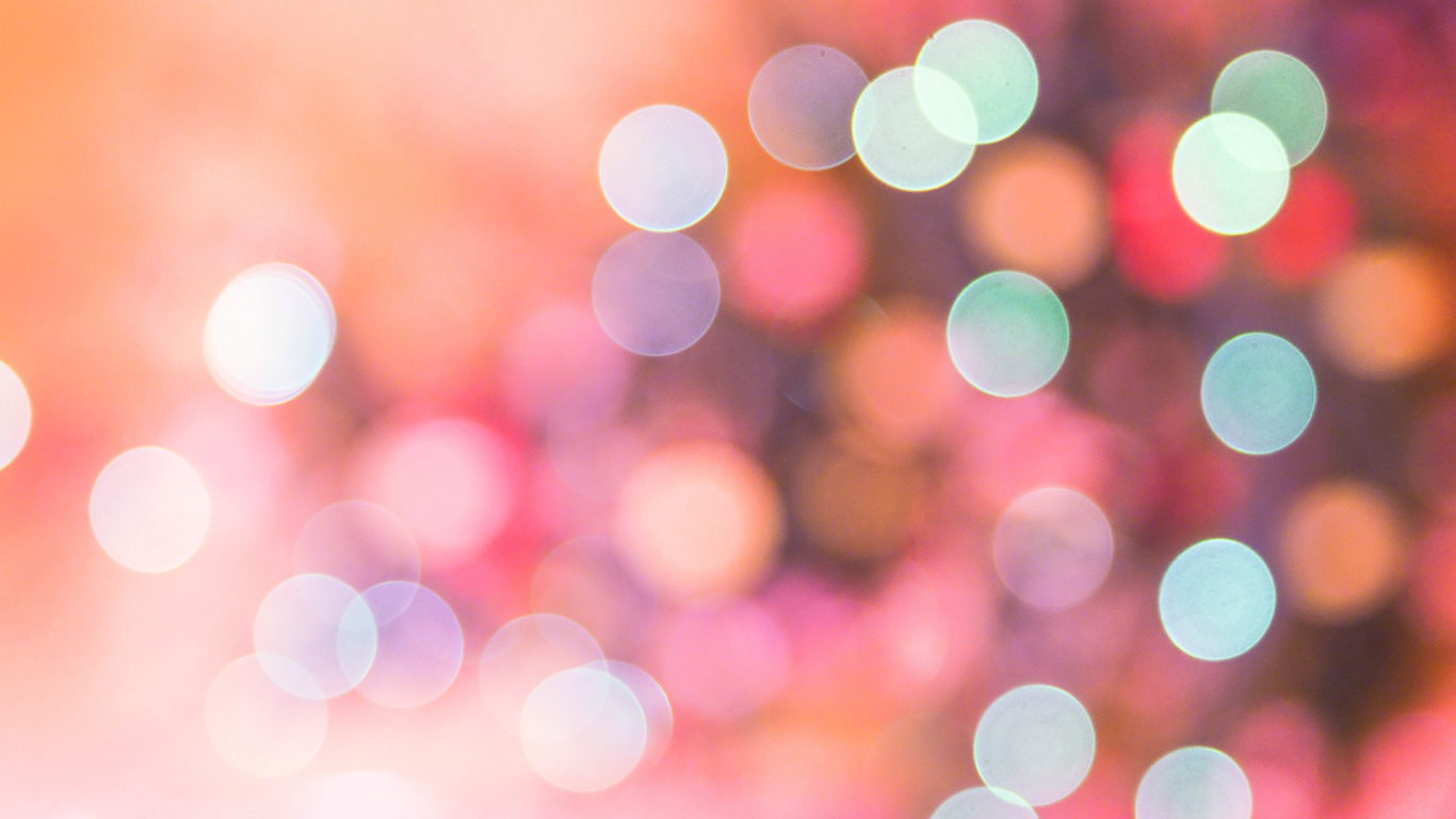 Blue and White Bokeh Lights. Wallpaper in 1366x768 Resolution