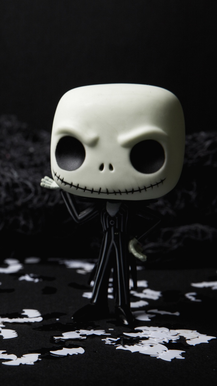 Animation, Skull, Water, Darkness, Monochrome. Wallpaper in 720x1280 Resolution