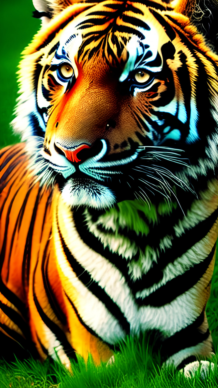 Tiger, Carnivores, Felidae, Cat, Head. Wallpaper in 750x1334 Resolution