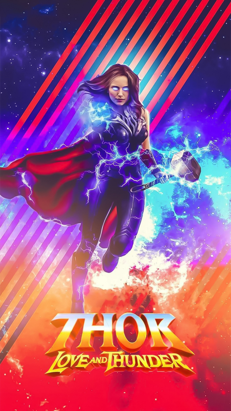 Thor Amor y Trueno, Jane Foster, Chris Hemsworth, Thor, Marvel. Wallpaper in 750x1334 Resolution
