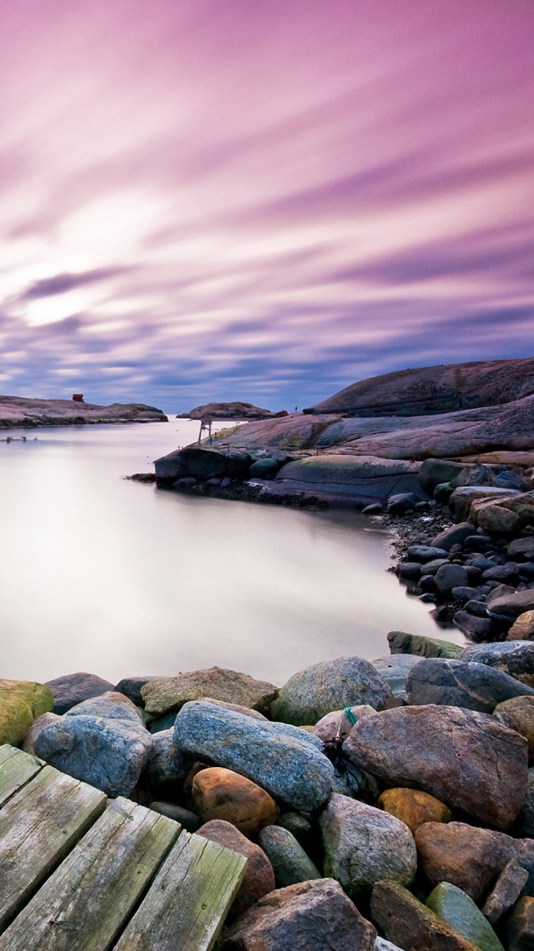 早上, 大海, 它, Apple, 反射 壁纸 750x1334 允许