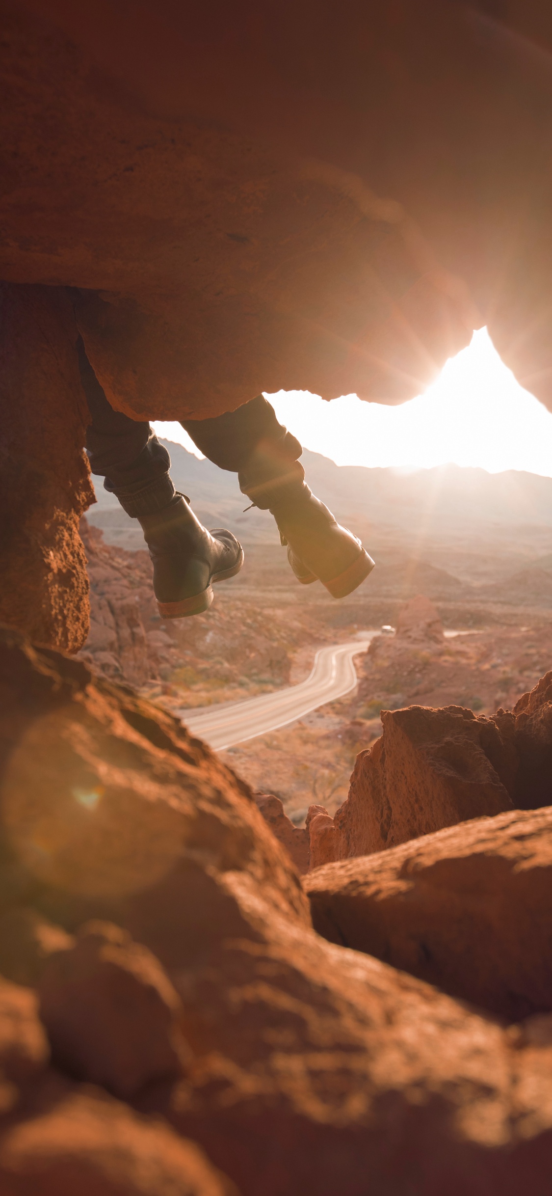 Rock, Formation, Sunlight, Geology, Canyon. Wallpaper in 1125x2436 Resolution