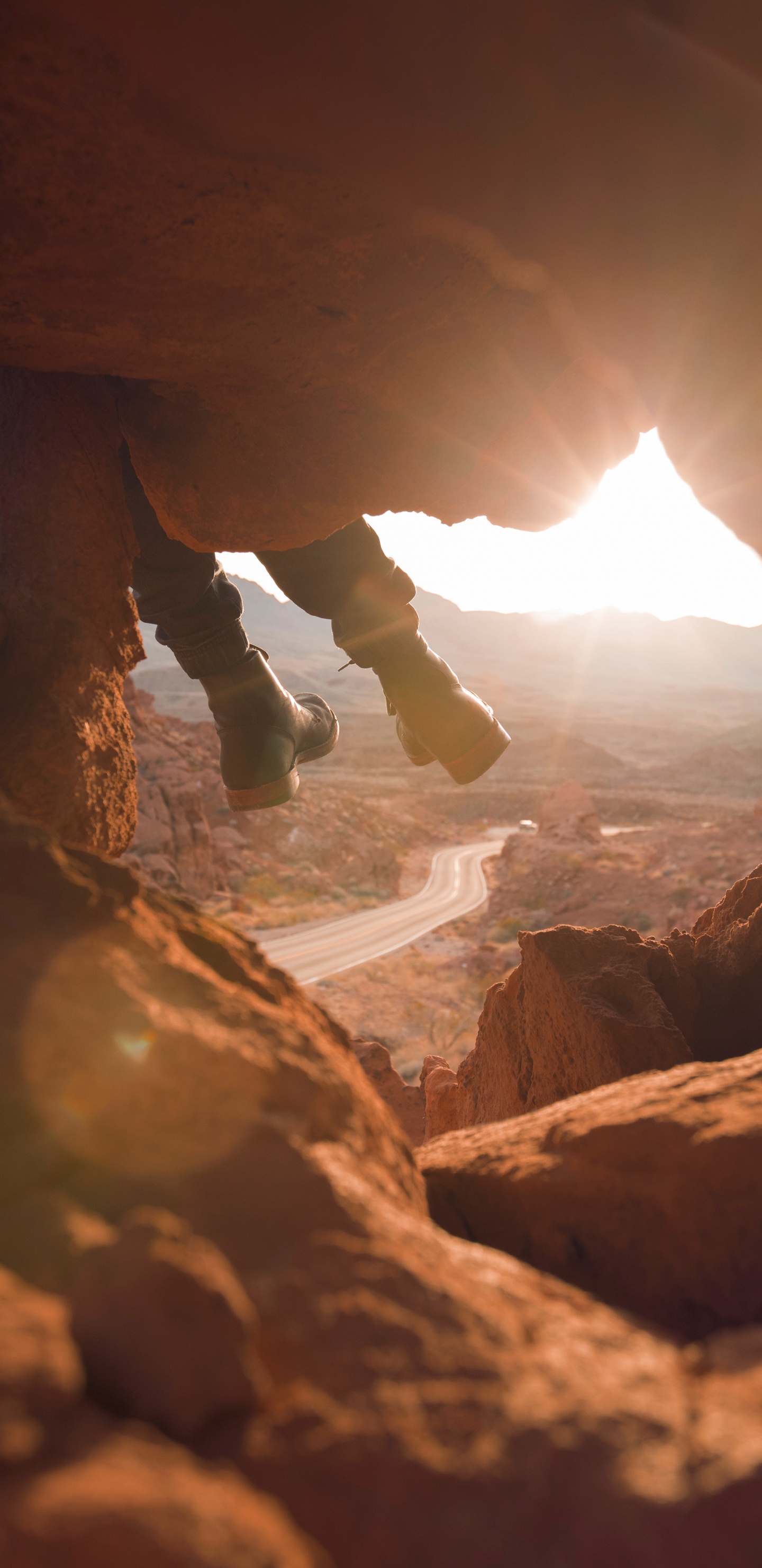 Rock, Formation, Sunlight, Geology, Canyon. Wallpaper in 1440x2960 Resolution