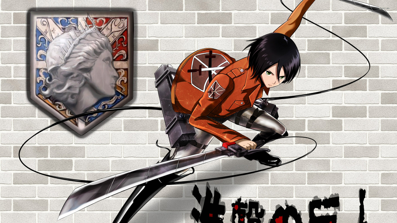 Mikasa Ackerman, Eren Yeager, Armin Arlert, Angriff Auf Titan, Anime. Wallpaper in 1280x720 Resolution