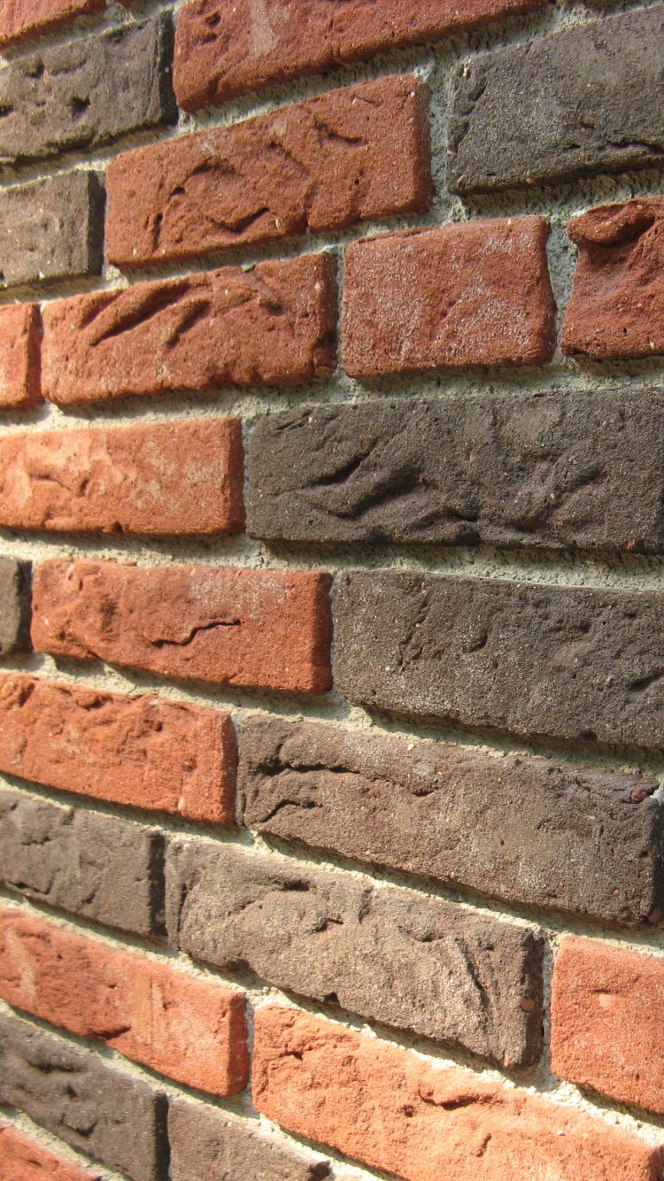 Brown and Gray Brick Wall. Wallpaper in 750x1334 Resolution