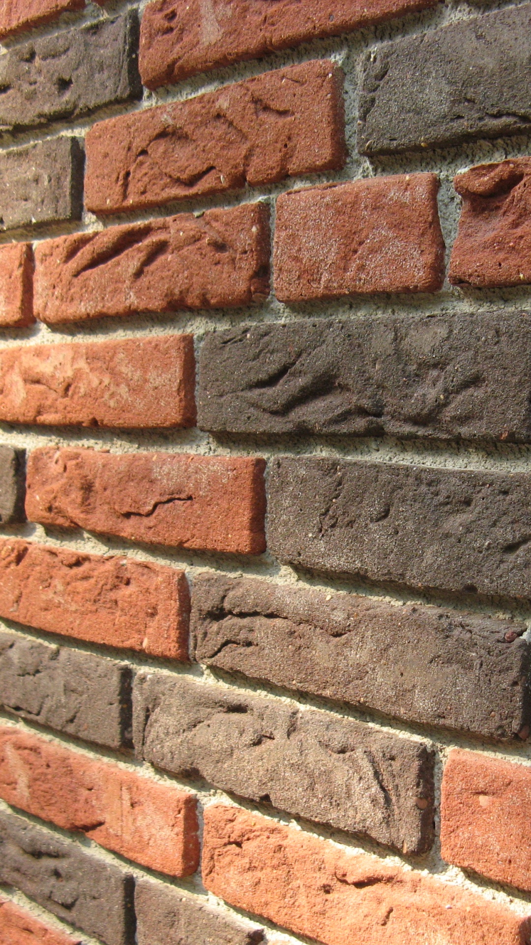 Mur de Briques Brunes et Grises. Wallpaper in 1080x1920 Resolution