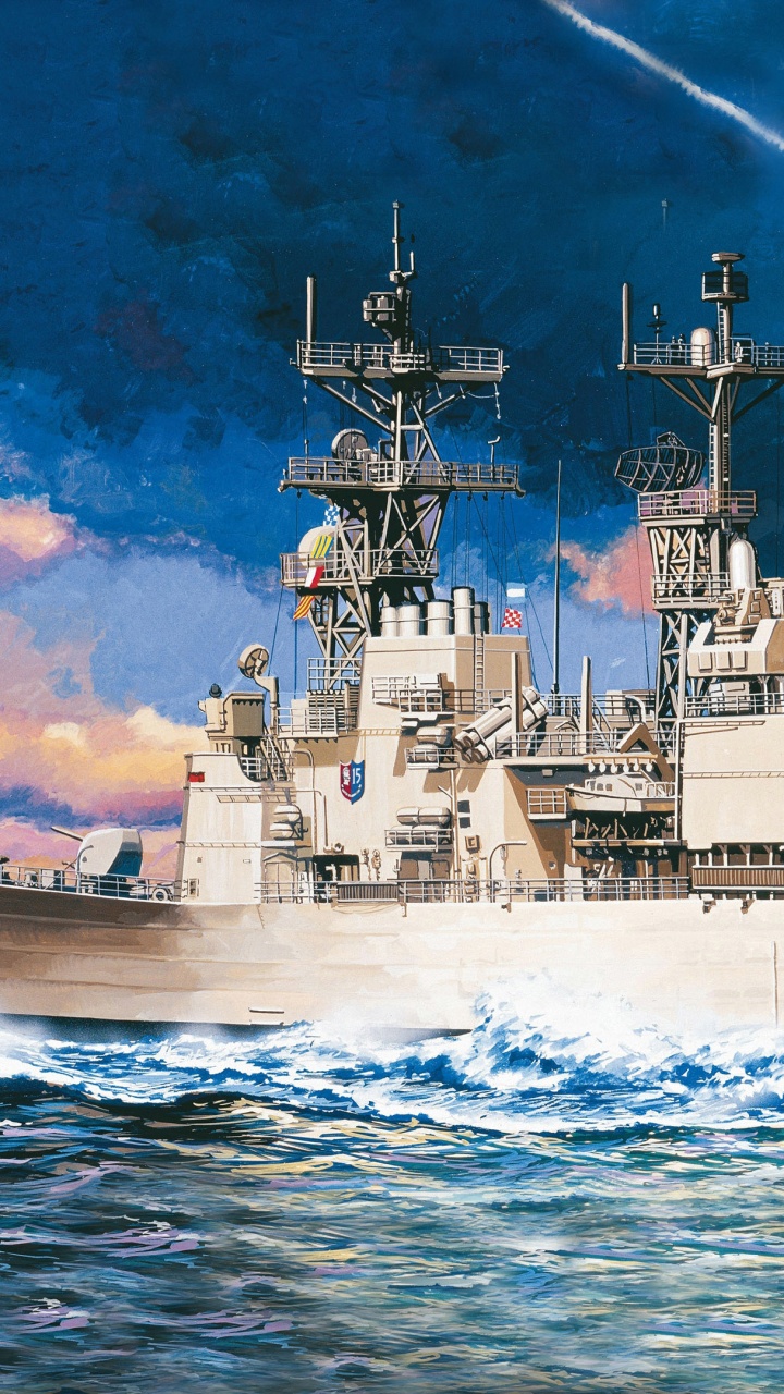 USS Cushing DD-985, Destroyer, Spruance-class Destroyer, Warship, Naval Ship. Wallpaper in 720x1280 Resolution