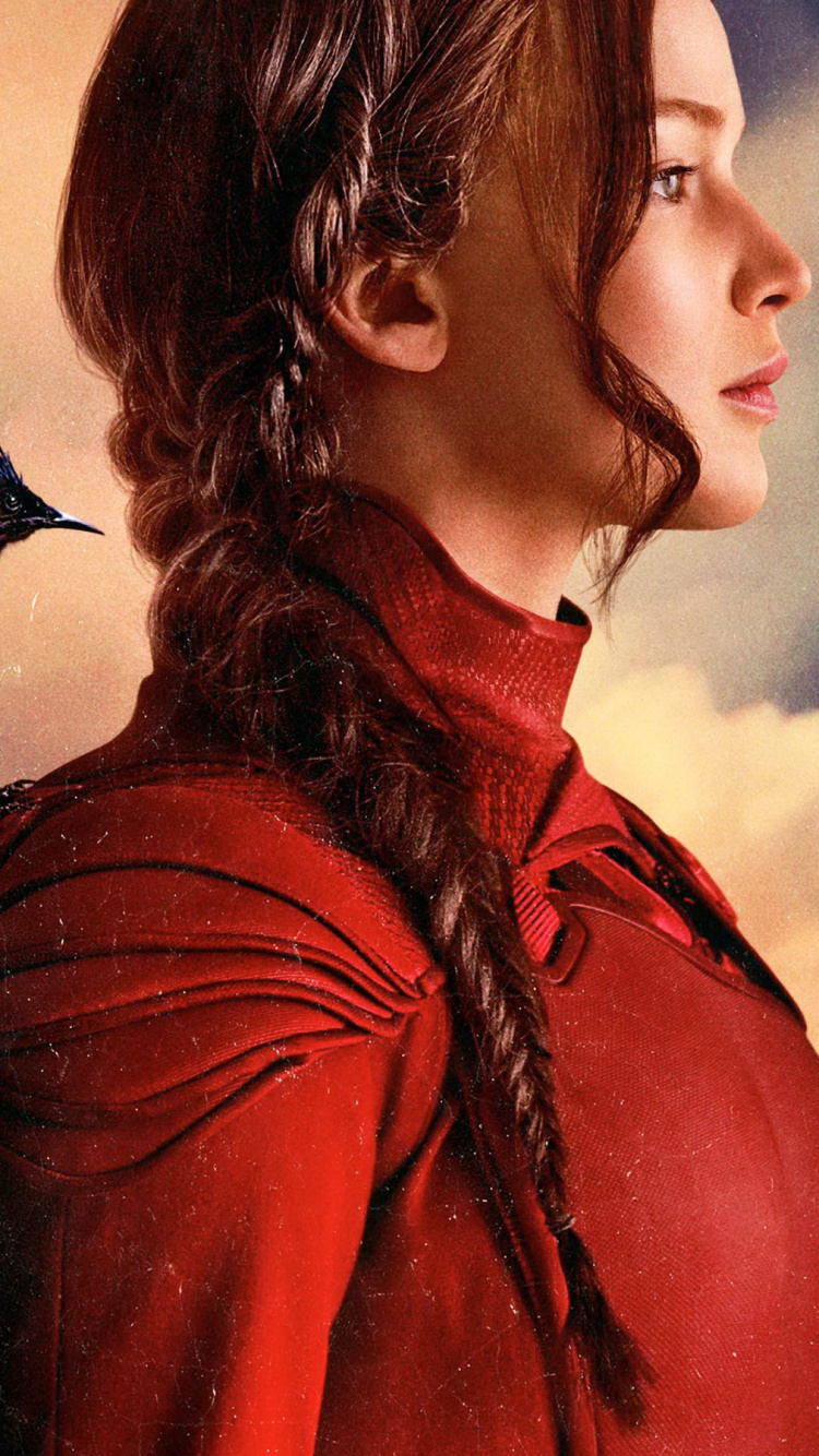 Femme en Manteau Marron Avec Oiseau Sur Son Épaule. Wallpaper in 750x1334 Resolution