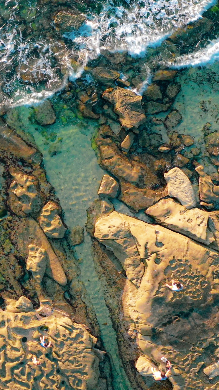 Clothing, Azure, Wood, Bedrock, Body of Water. Wallpaper in 750x1334 Resolution