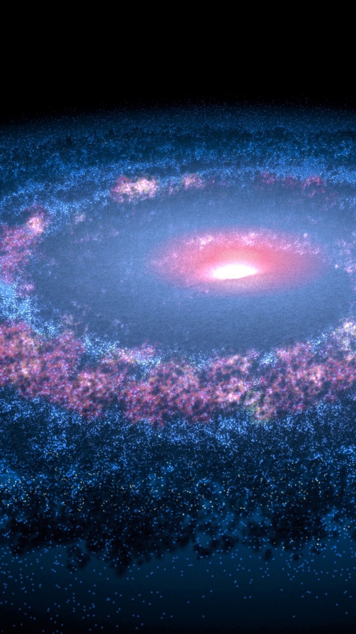 Ilustración de Galaxia Azul y Blanca. Wallpaper in 720x1280 Resolution