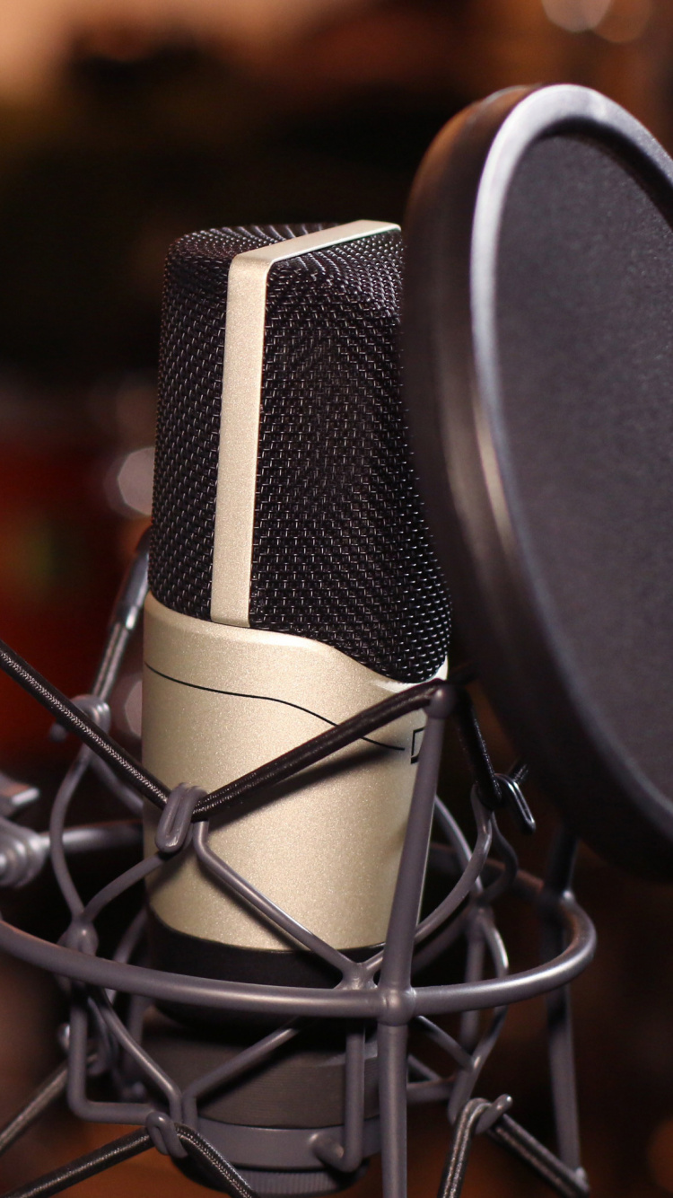 Microphone, Recording Studio, Sound Recording and Reproduction, Audio Equipment, Recording. Wallpaper in 750x1334 Resolution