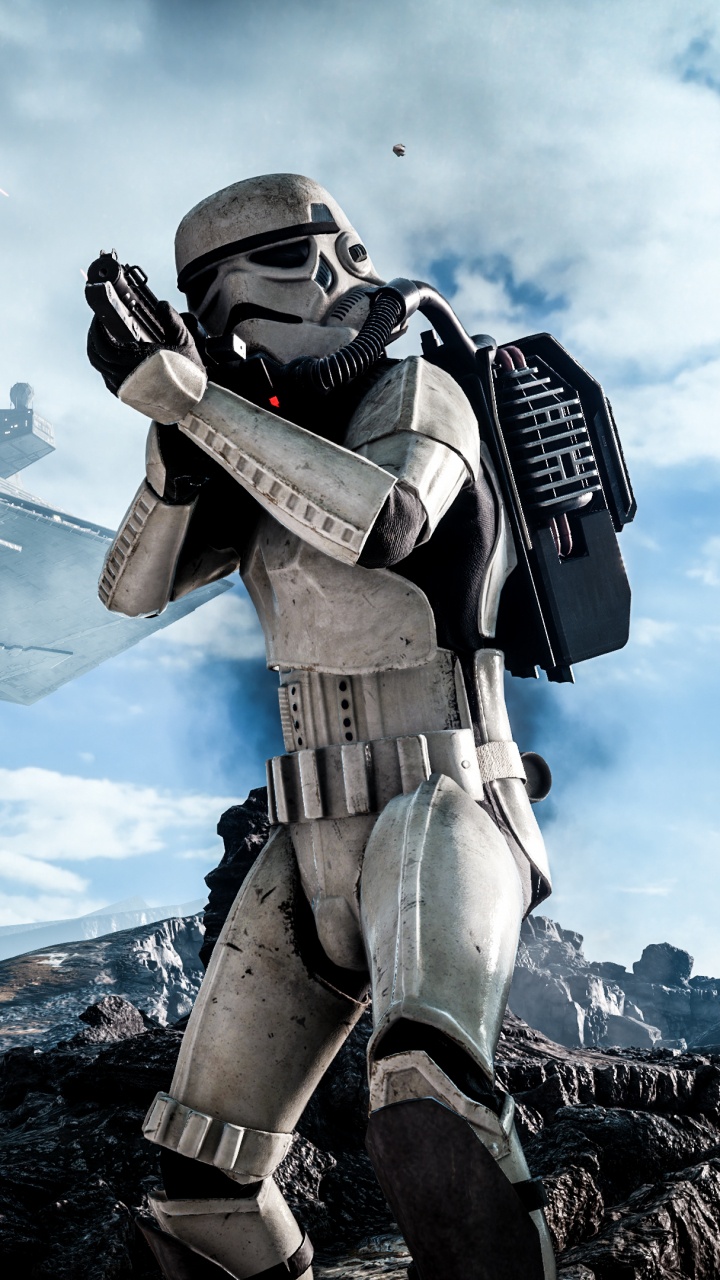 Stormtrooper, Star Wars, Star Wars Battlefront, Cloud, Sky. Wallpaper in 720x1280 Resolution