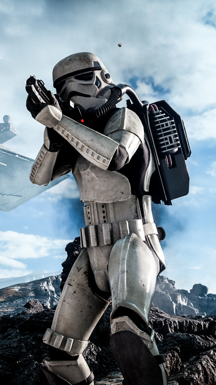 Stormtrooper, Star Wars, Star Wars Battlefront, Cloud, Himmel. Wallpaper in 750x1334 Resolution