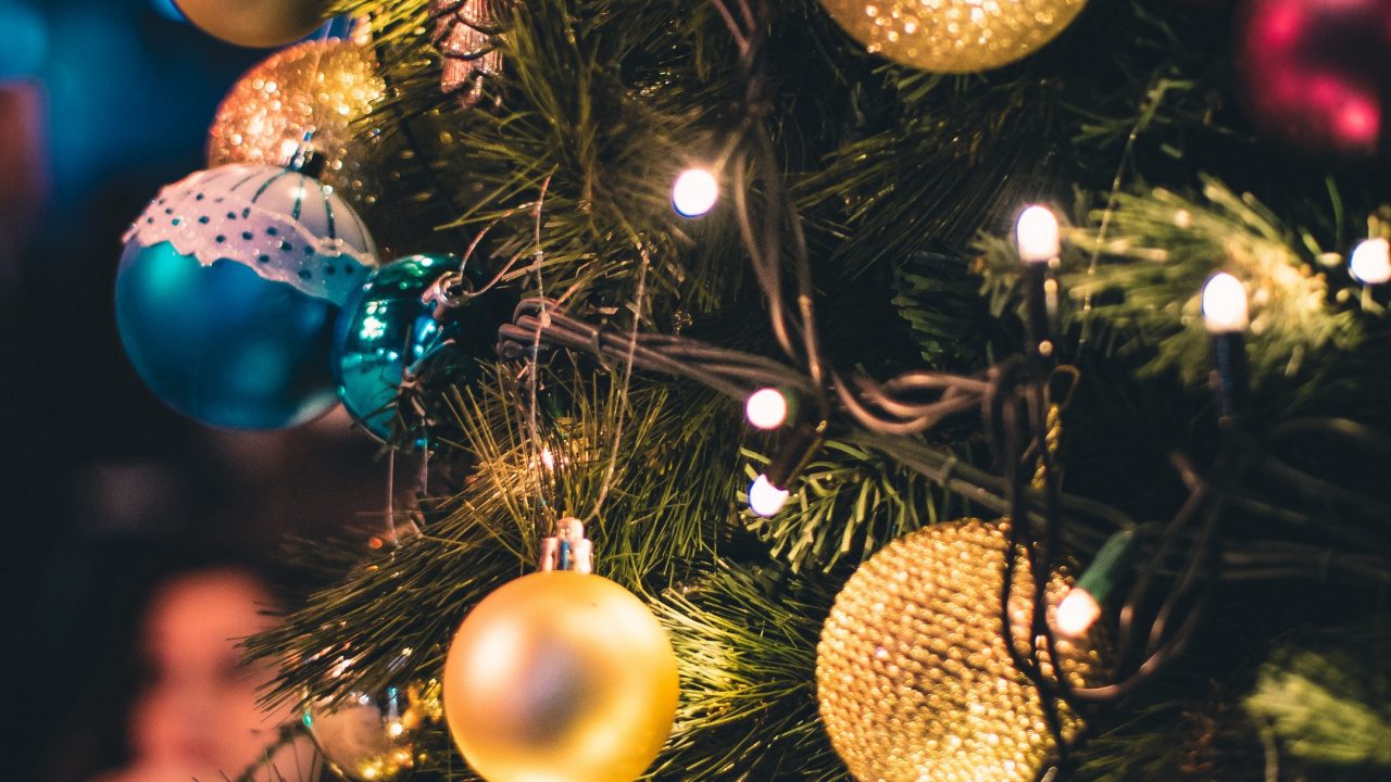 Christmas Lights, Christmas, Christmas Tree, Lighting, Christmas String Lights. Wallpaper in 1280x720 Resolution