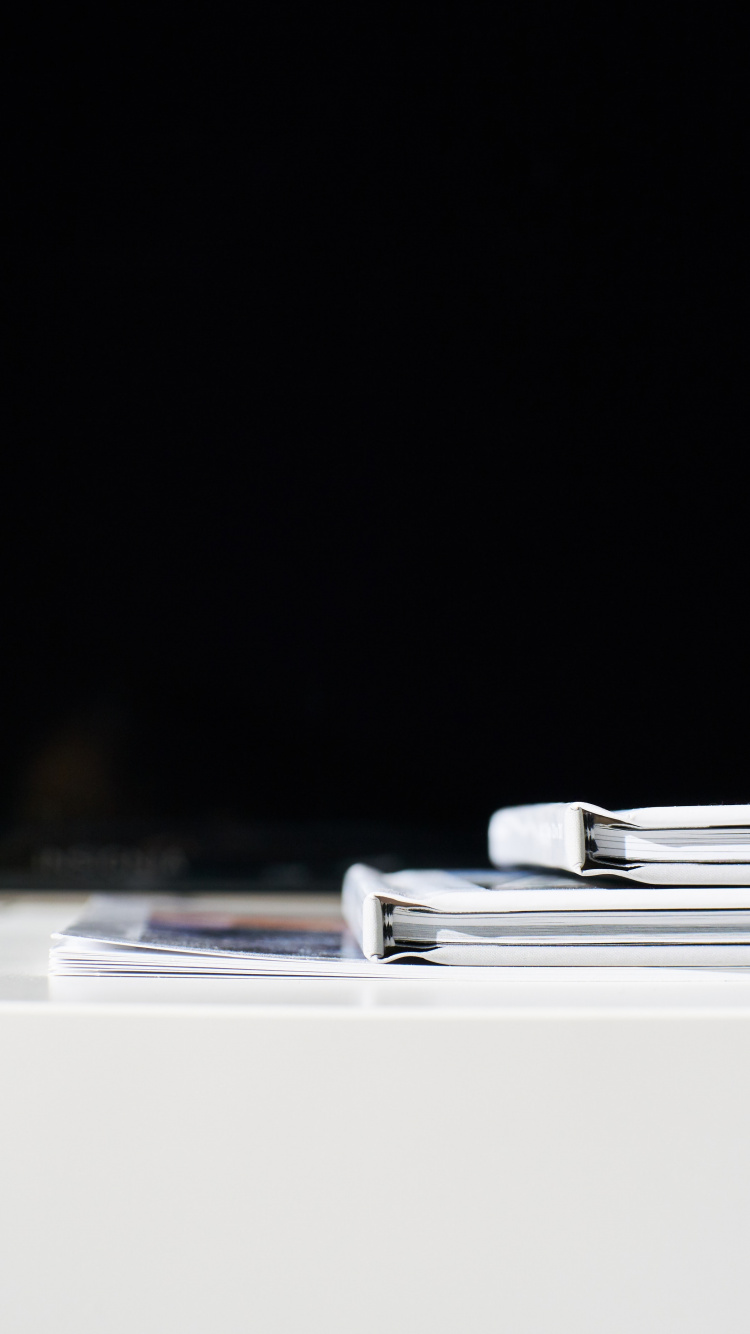 White Printer Paper on White Table. Wallpaper in 750x1334 Resolution