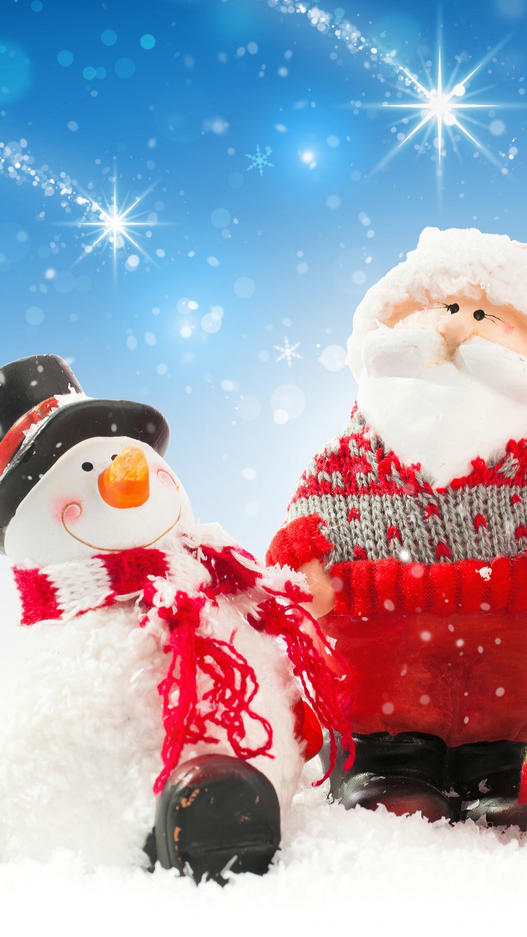 Nochevieja, El Día De Navidad, Santa Claus, Muñeco, Navidad. Wallpaper in 1080x1920 Resolution