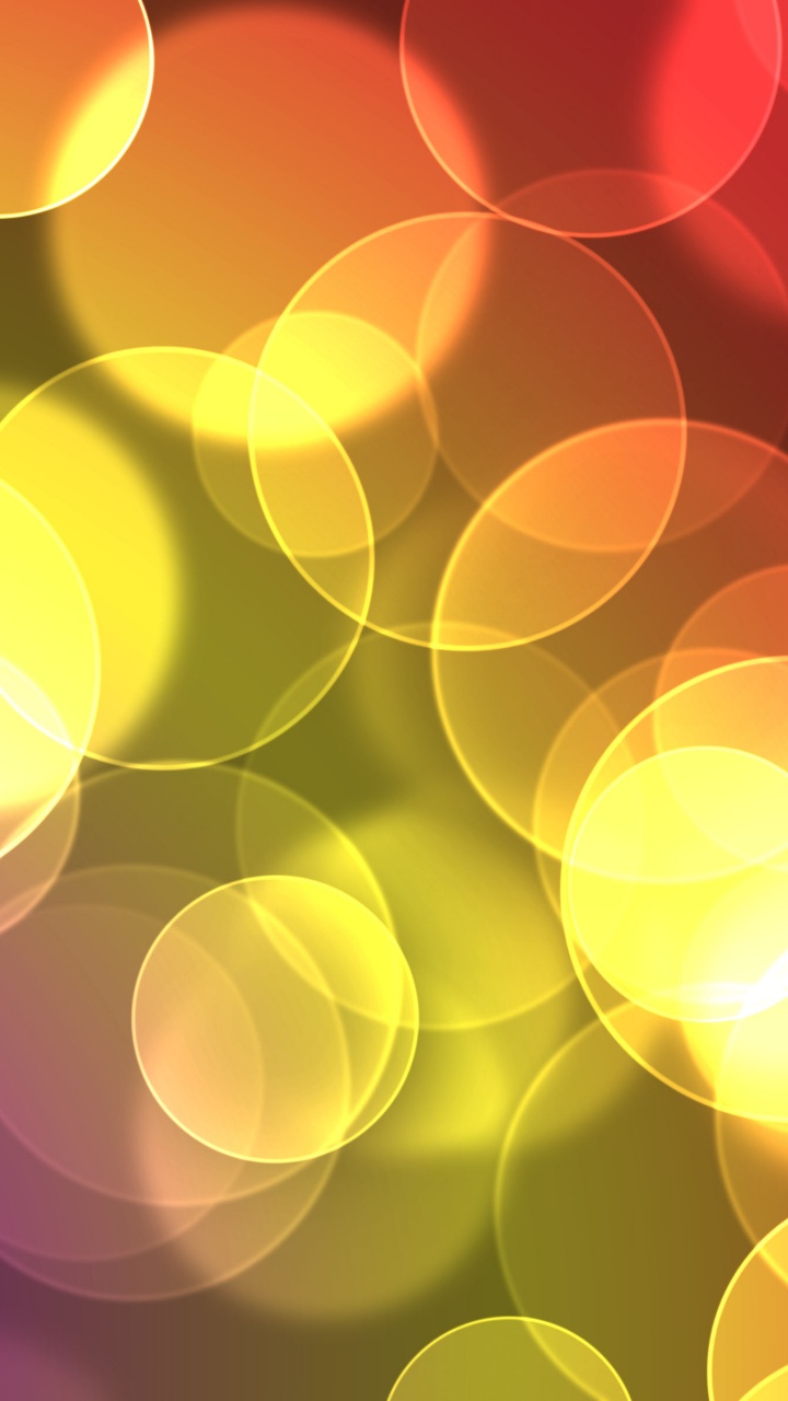 Lumières Bokeh Rouges et Jaunes. Wallpaper in 720x1280 Resolution