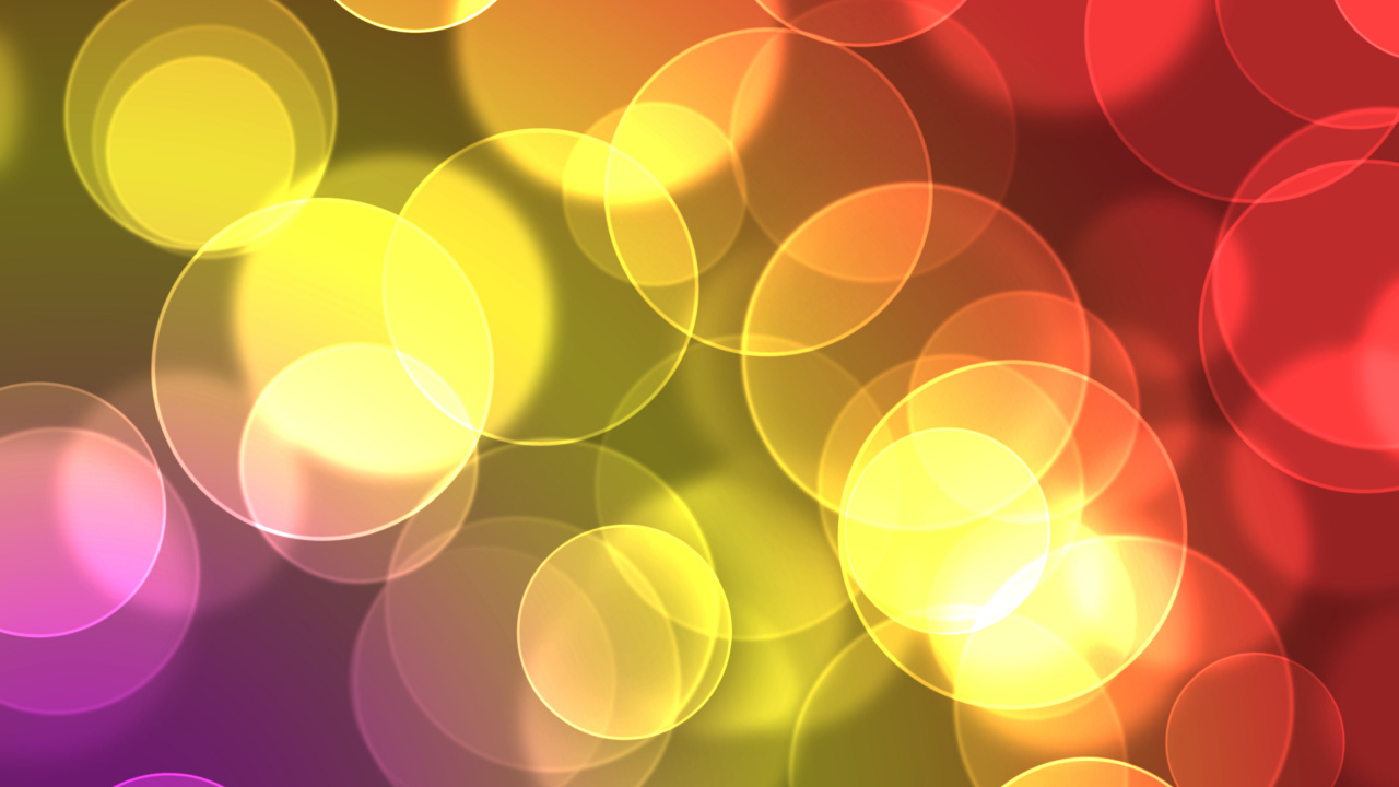 Rote Und Gelbe Bokeh-Lichter. Wallpaper in 1280x720 Resolution