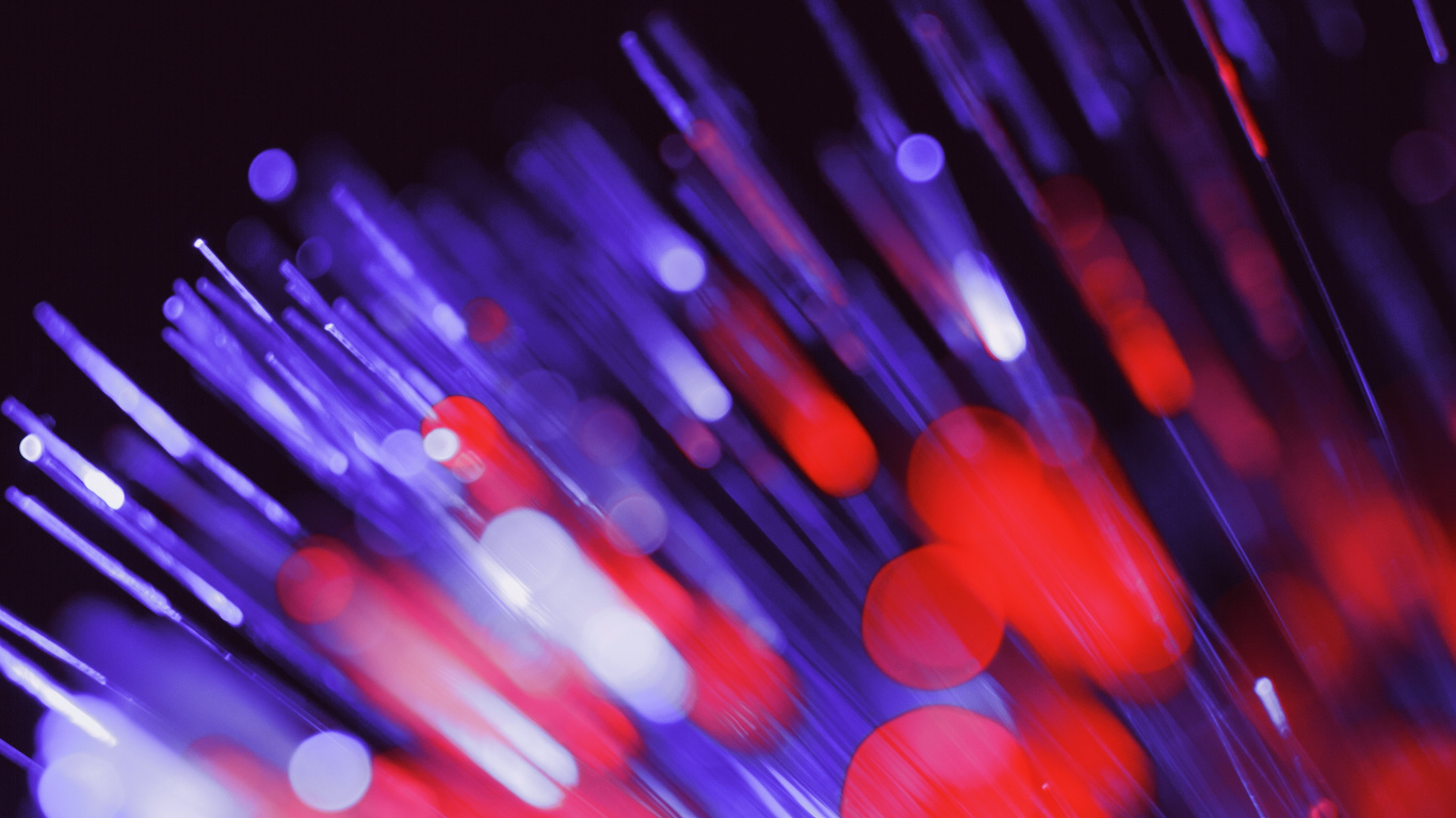 Bokeh de Luz Roja y Azul. Wallpaper in 1366x768 Resolution