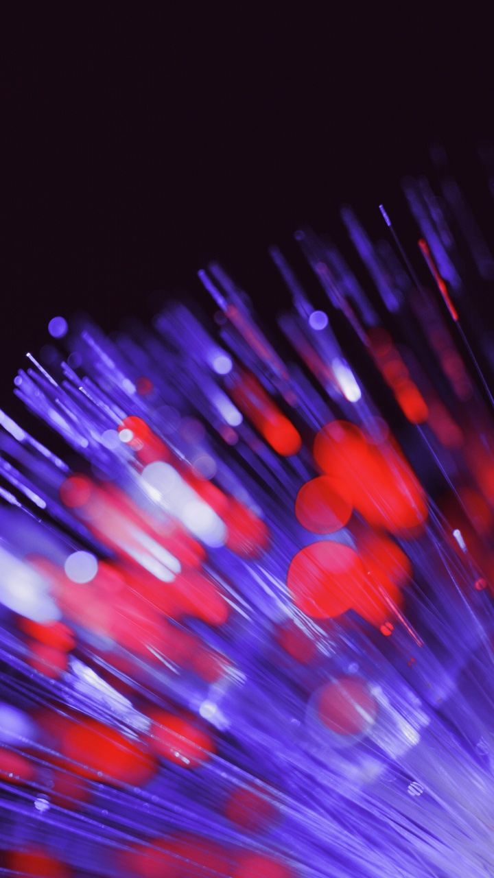 Rotes Und Blaues Licht-Bokeh. Wallpaper in 720x1280 Resolution