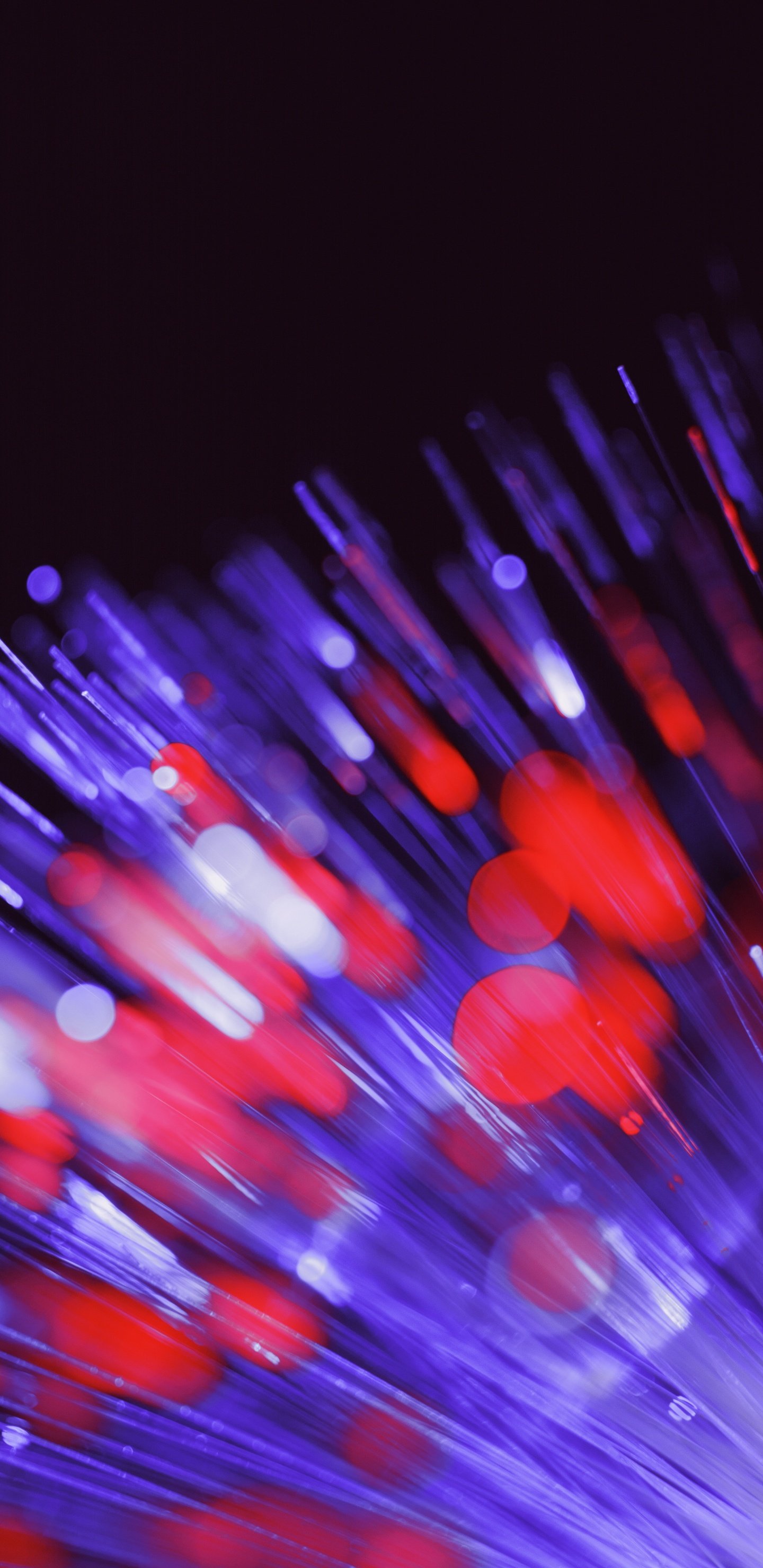 Bokeh de Lumière Rouge et Bleue. Wallpaper in 1440x2960 Resolution