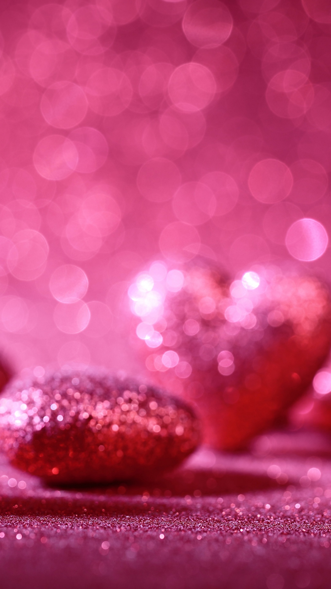 Heart, Pink, Sweetness, Love, Glitter. Wallpaper in 1080x1920 Resolution