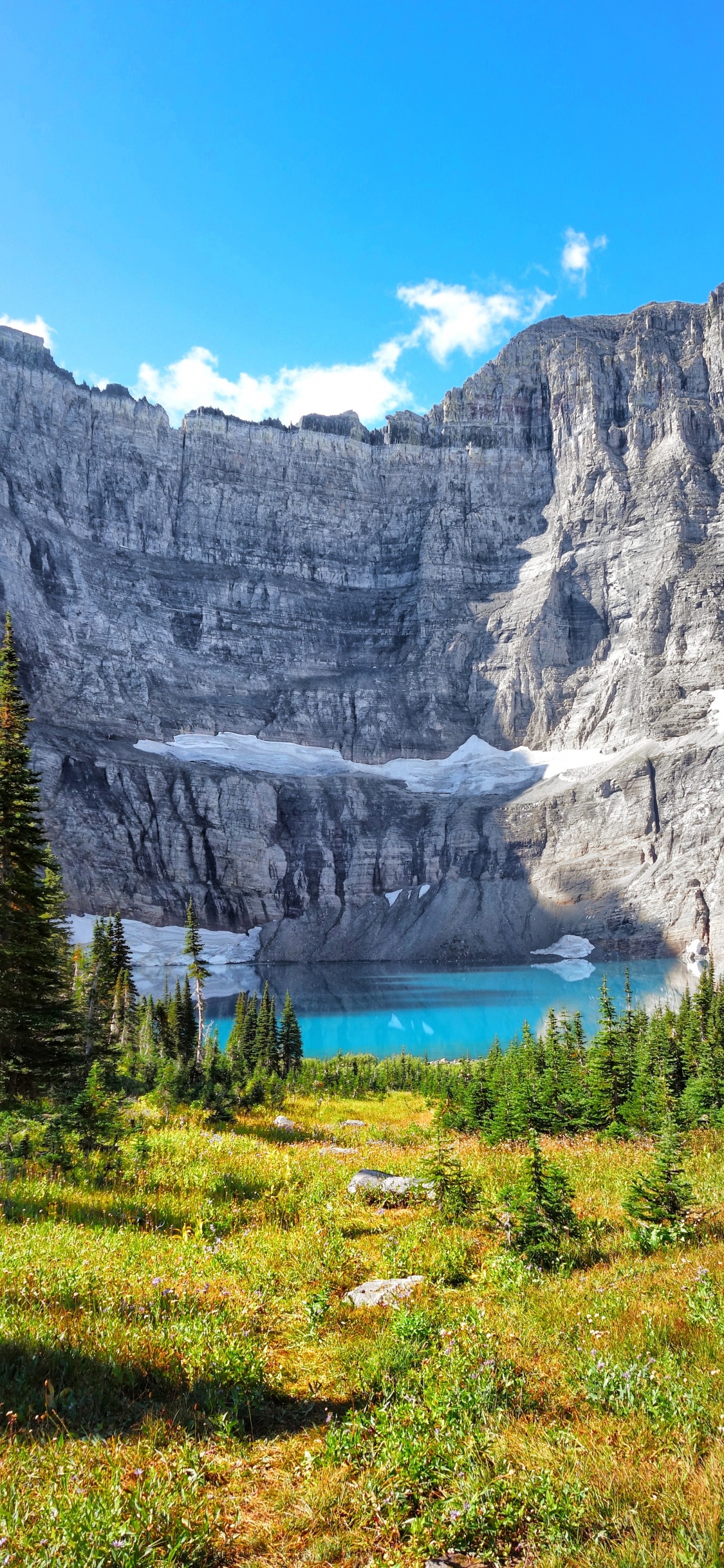 Iceberg Lake, Mountain, Natural Landscape, Mountainous Landforms, Nature. Wallpaper in 1125x2436 Resolution