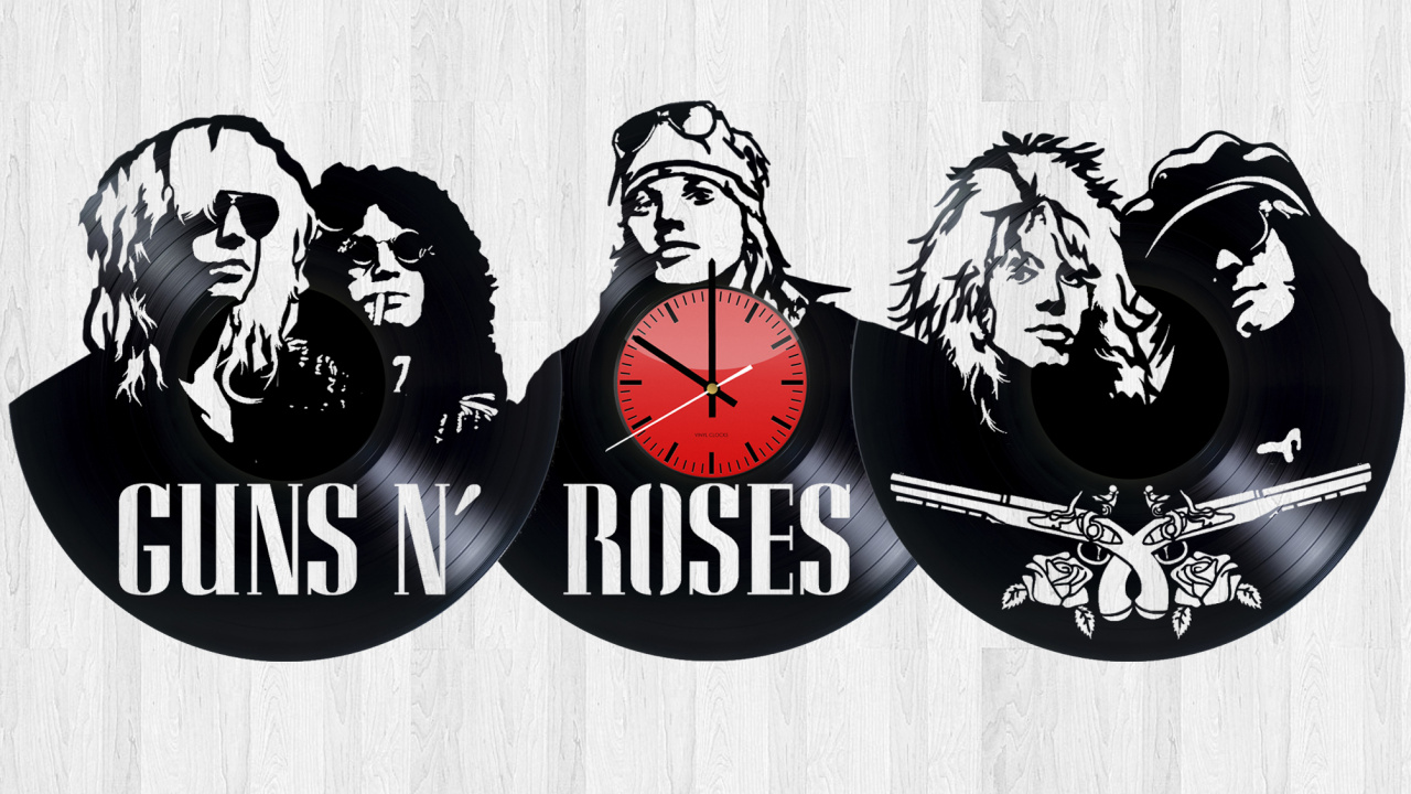 Guns N Roses, Schallplatte, lp Record, Rock, Firmenzeichen. Wallpaper in 1280x720 Resolution